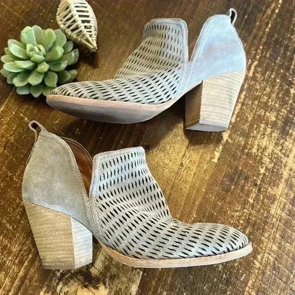 Jeffrey Campbell | Perforated Suede Ankle Booties - Picture 3 of 8